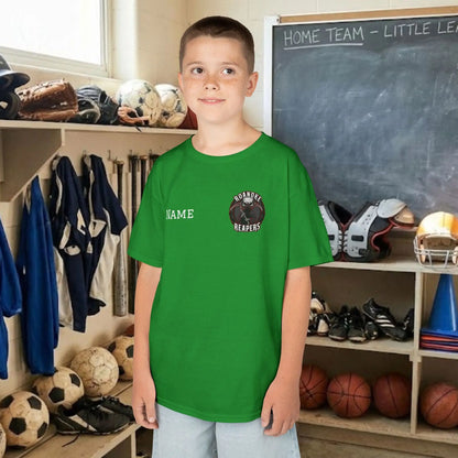 Custom Team Youth T-Shirt – Left Chest Team Logo & Name (DryBlend)