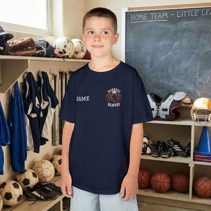 Custom Team Youth T-Shirt – Left Chest Team Logo & Name (DryBlend)