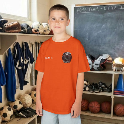 Custom Team Youth T-Shirt – Left Chest Team Logo & Name (DryBlend)