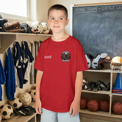Custom Team Youth T-Shirt – Left Chest Team Logo & Name (DryBlend)