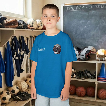 Custom Team Youth T-Shirt – Left Chest Team Logo & Name (DryBlend)