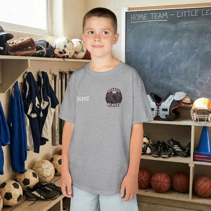 Custom Team Youth T-Shirt – Left Chest Team Logo & Name (DryBlend)