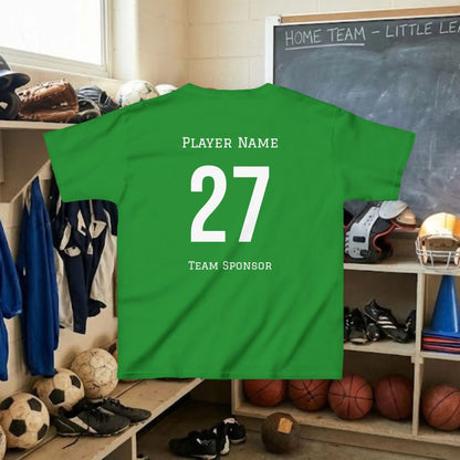 Custom Team Youth T-Shirt – Right Chest Team Logo & Name (DryBlend)