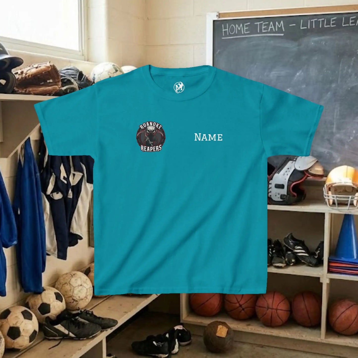 Custom Team Youth T-Shirt – Right Chest Team Logo & Name (DryBlend)
