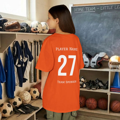 Custom Team Youth T-Shirt – Right Chest Team Logo & Name (DryBlend)