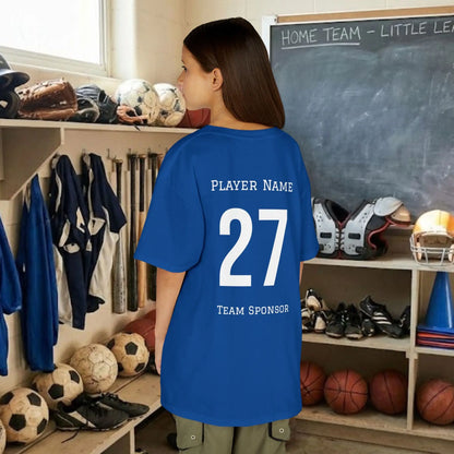 Custom Team Youth T-Shirt – Right Chest Team Logo & Name (DryBlend)