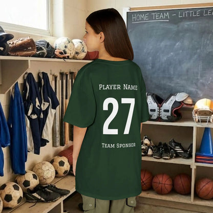 Custom Team Youth T-Shirt – Right Chest Team Logo & Name (DryBlend)