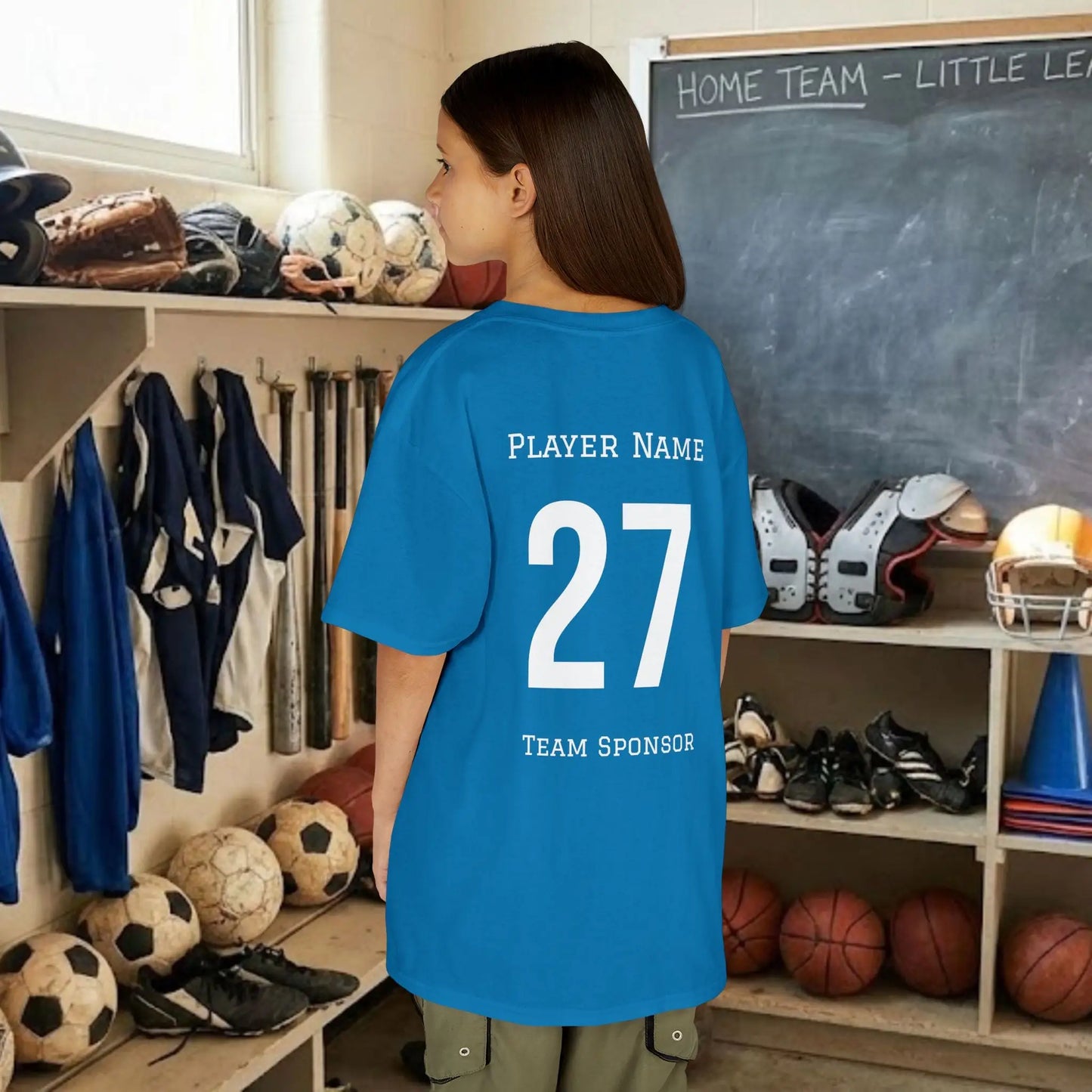 Custom Team Youth T-Shirt – Right Chest Team Logo & Name (DryBlend)
