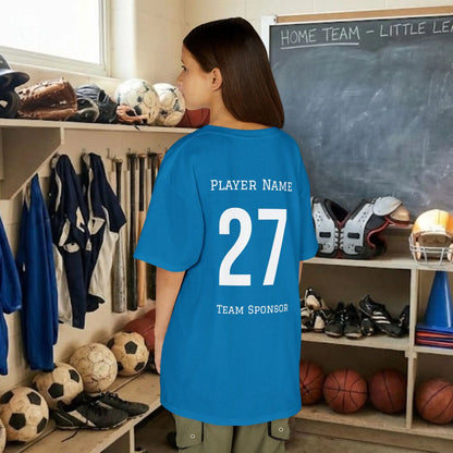 Custom Team Youth T-Shirt – Right Chest Team Logo & Name (DryBlend)