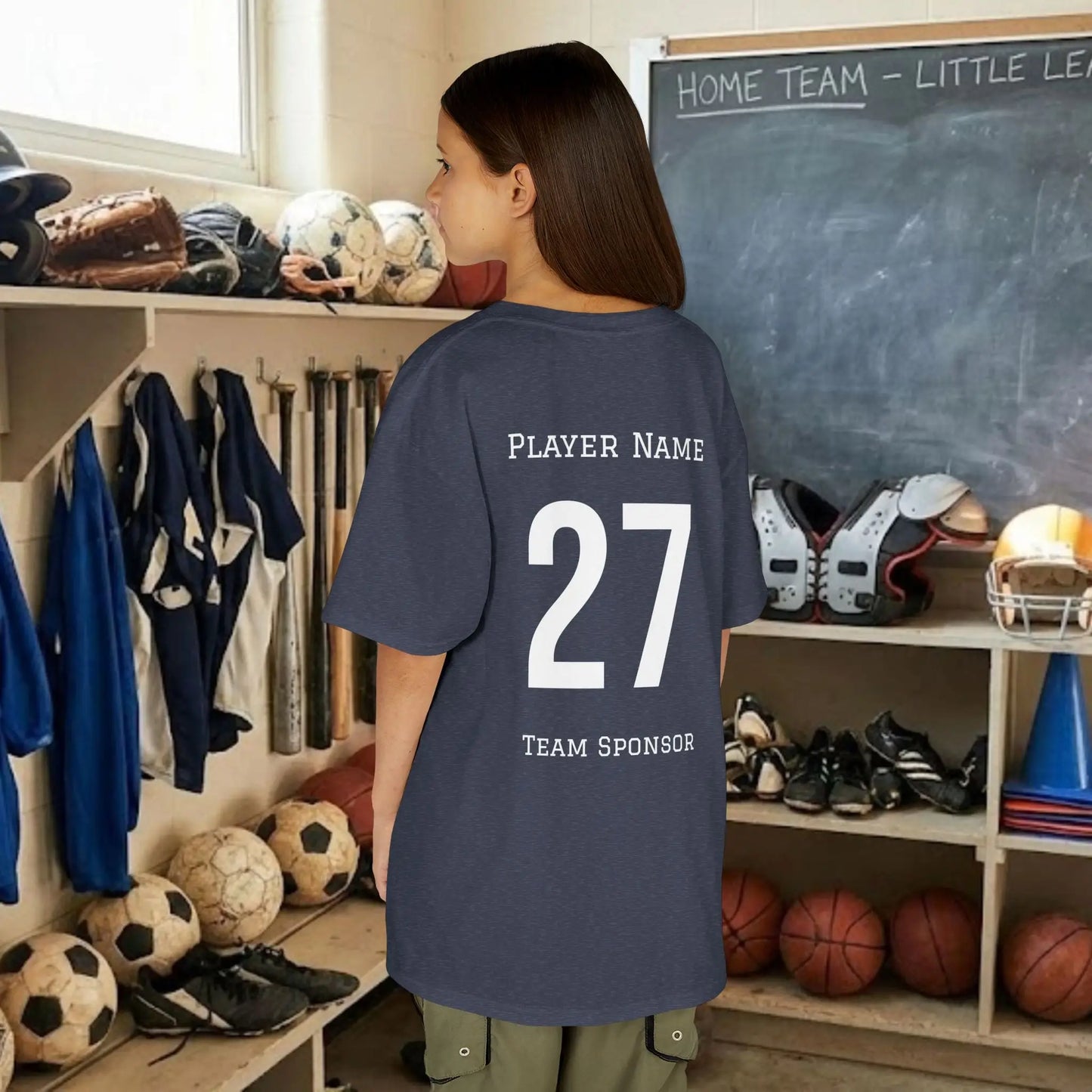 Custom Team Youth T-Shirt – Right Chest Team Logo & Name (DryBlend)
