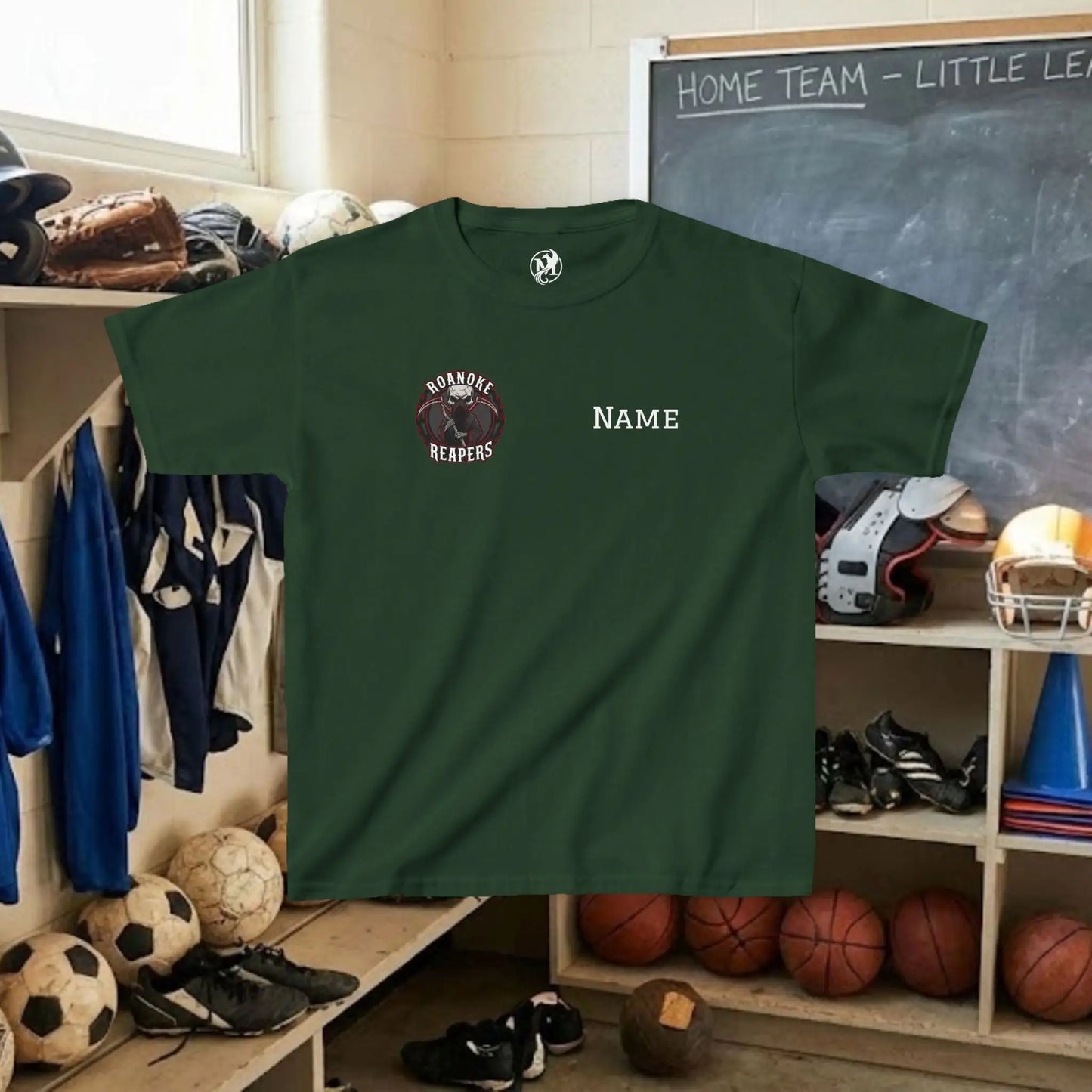 Custom Team Youth T-Shirt – Right Chest Team Logo & Name (DryBlend)