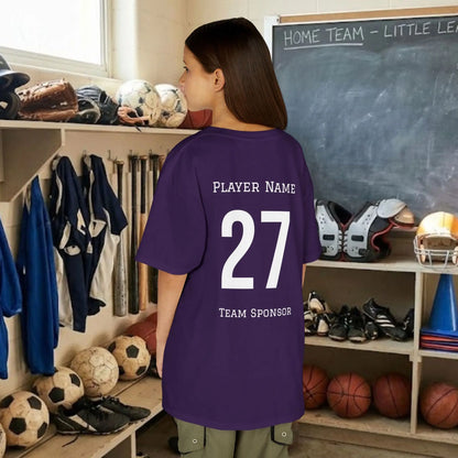 Custom Team Youth T-Shirt – Right Chest Team Logo & Name (DryBlend)