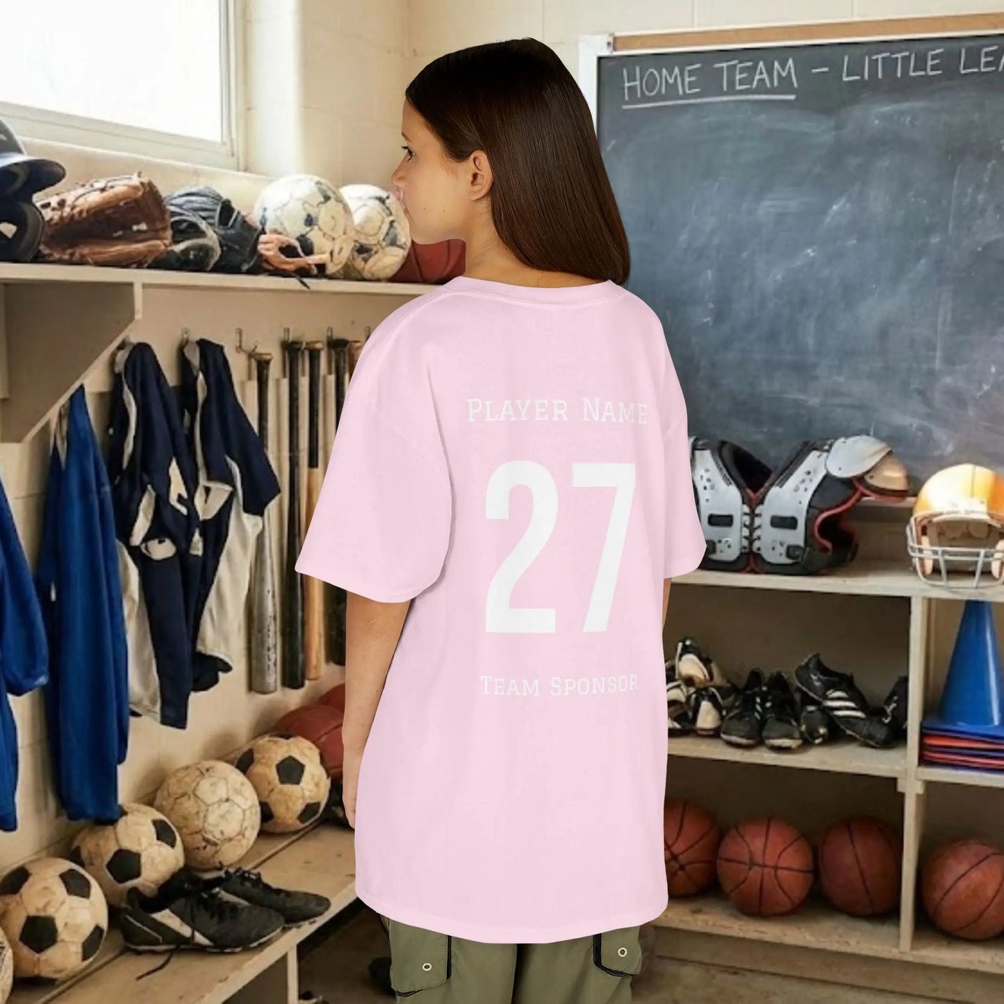 Custom Team Youth T-Shirt – Right Chest Team Logo & Name (DryBlend)