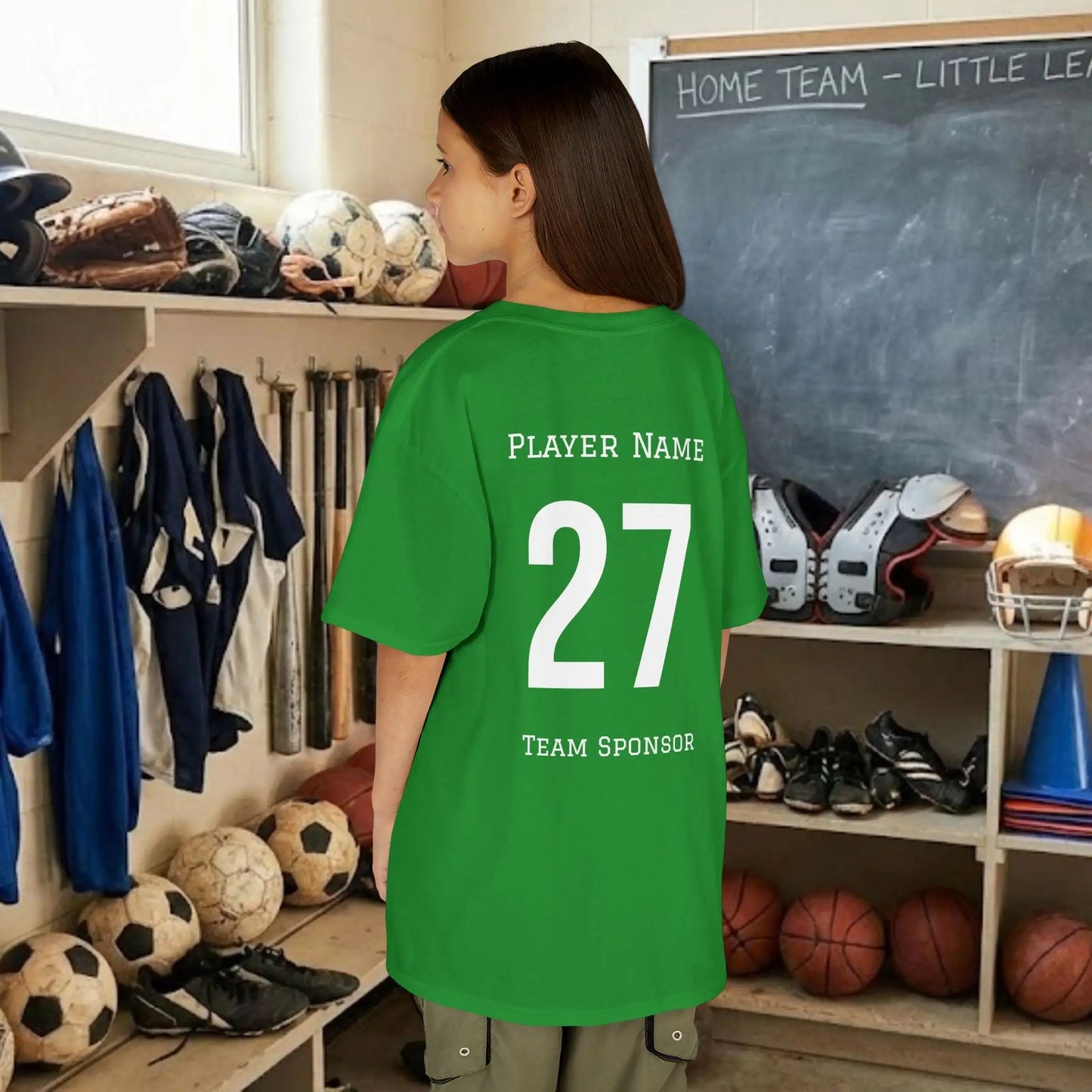 Custom Team Youth T-Shirt – Right Chest Team Logo & Name (DryBlend)
