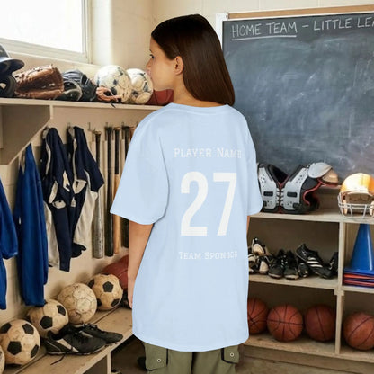 Custom Team Youth T-Shirt – Right Chest Team Logo & Name (DryBlend)