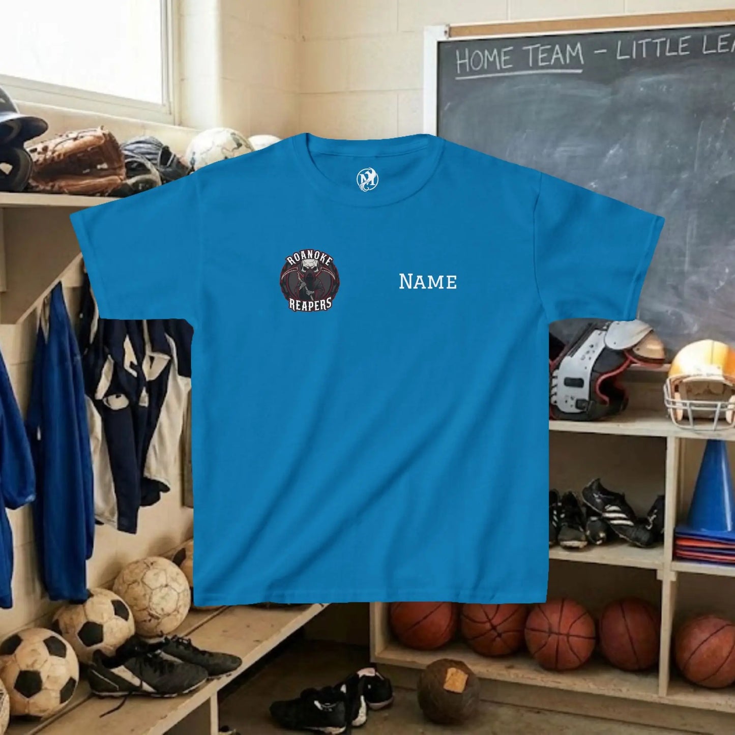 Custom Team Youth T-Shirt – Right Chest Team Logo & Name (DryBlend)