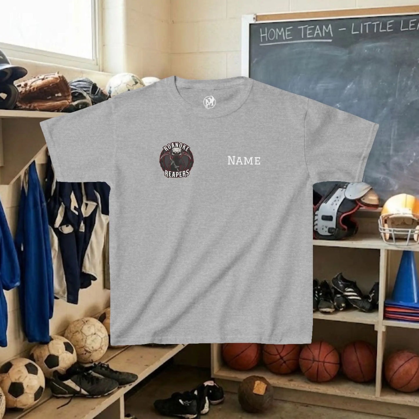 Custom Team Youth T-Shirt – Right Chest Team Logo & Name (DryBlend)