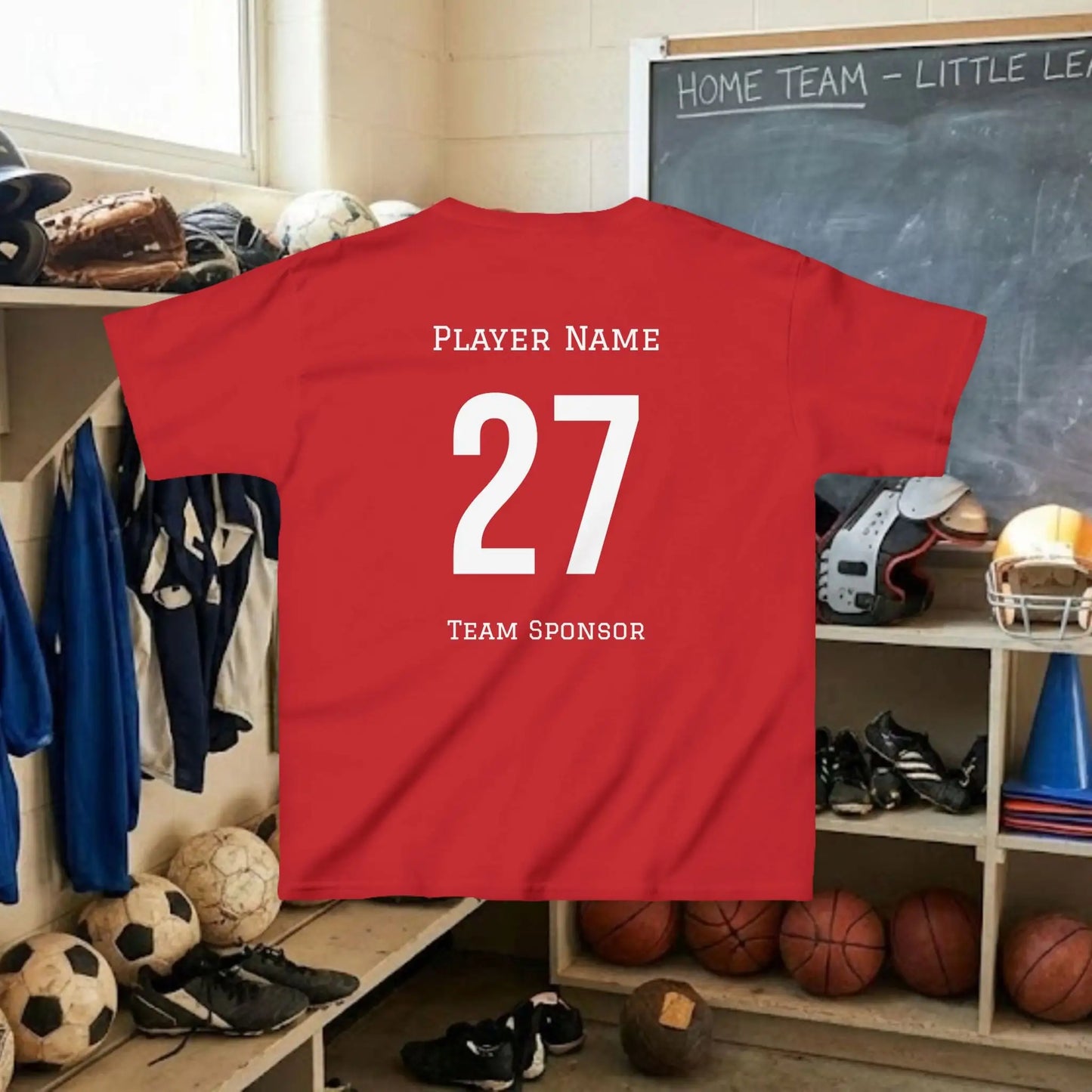 Custom Team Youth T-Shirt – Right Chest Team Logo & Name (DryBlend)