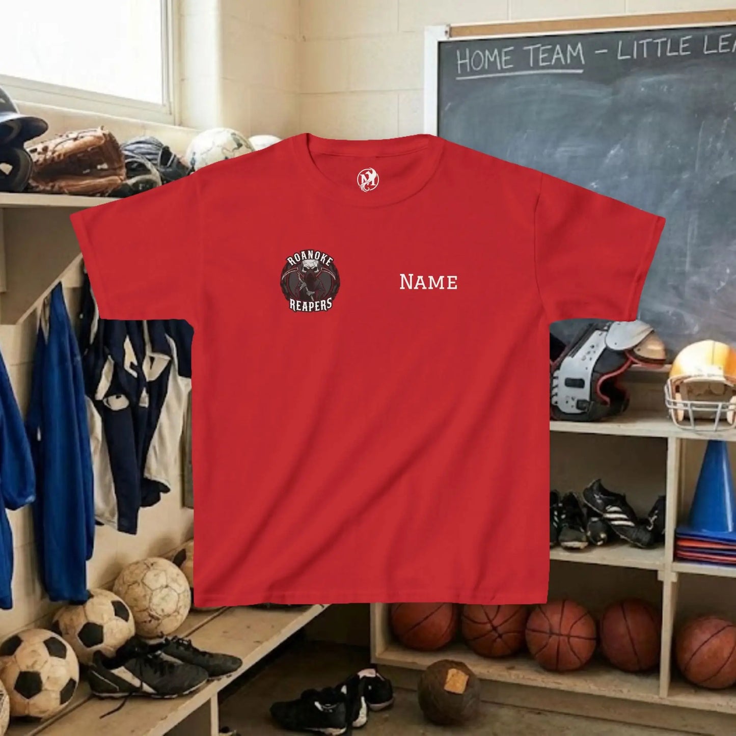 Custom Team Youth T-Shirt – Right Chest Team Logo & Name (DryBlend)