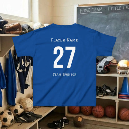 Custom Team Youth T-Shirt – Right Chest Team Logo & Name (DryBlend)