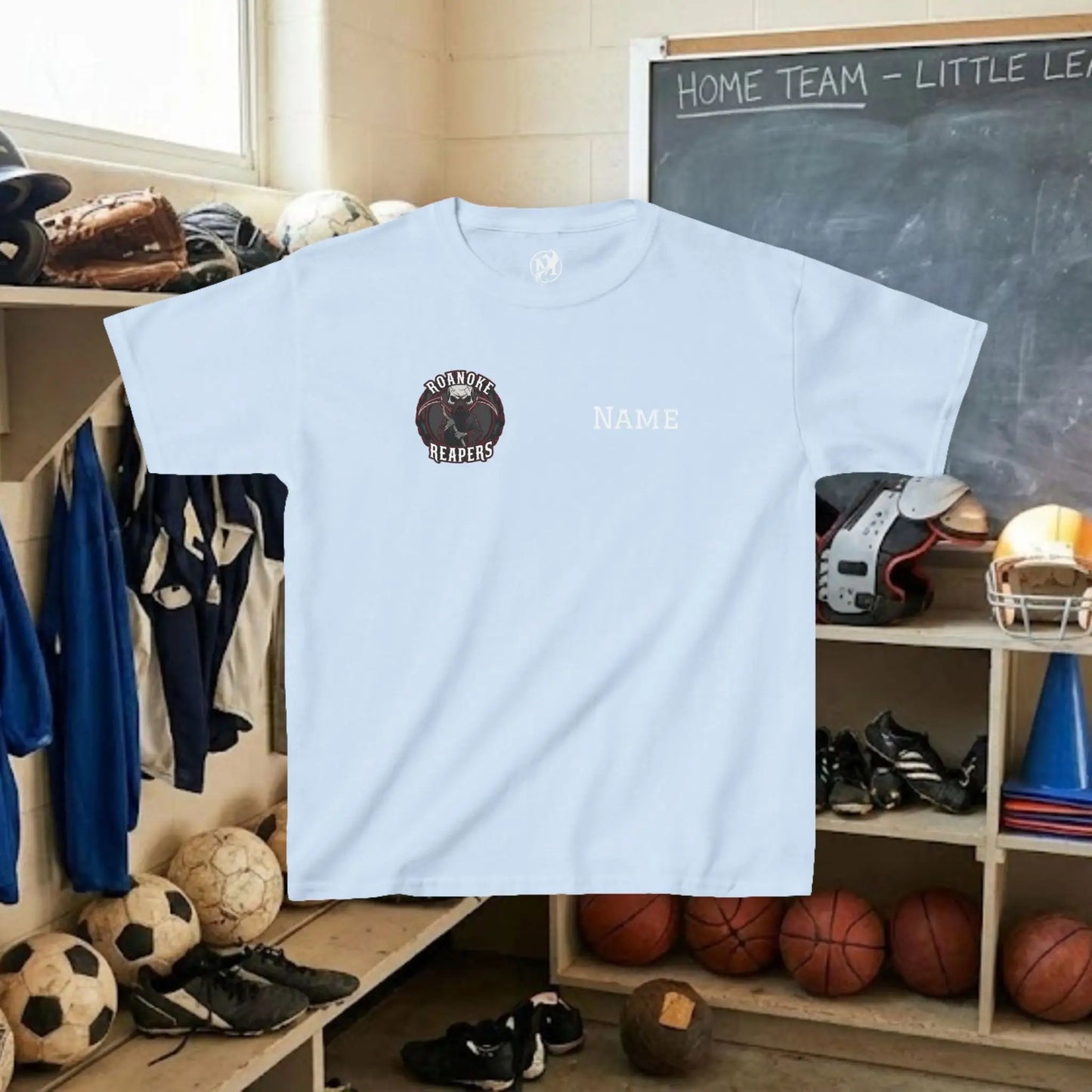 Custom Team Youth T-Shirt – Right Chest Team Logo & Name (DryBlend)
