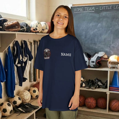 Custom Team Youth T-Shirt – Right Chest Team Logo & Name (DryBlend)