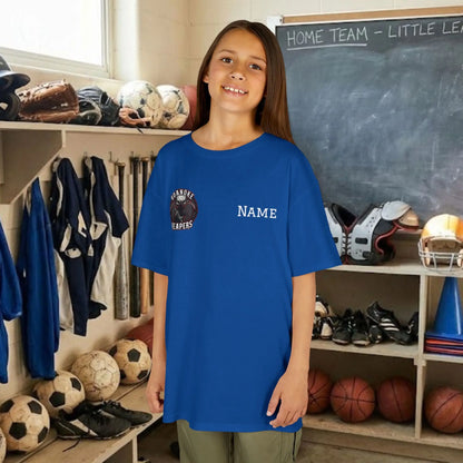 Custom Team Youth T-Shirt – Right Chest Team Logo & Name (DryBlend)