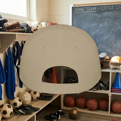 Custom Team White Text Baseball Cap – Low Profile Relaxed Fit – Youth & Adult Hats