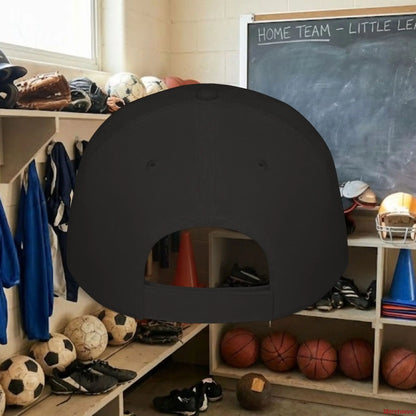 Custom Team White Text Baseball Cap – Low Profile Relaxed Fit – Youth & Adult Hats