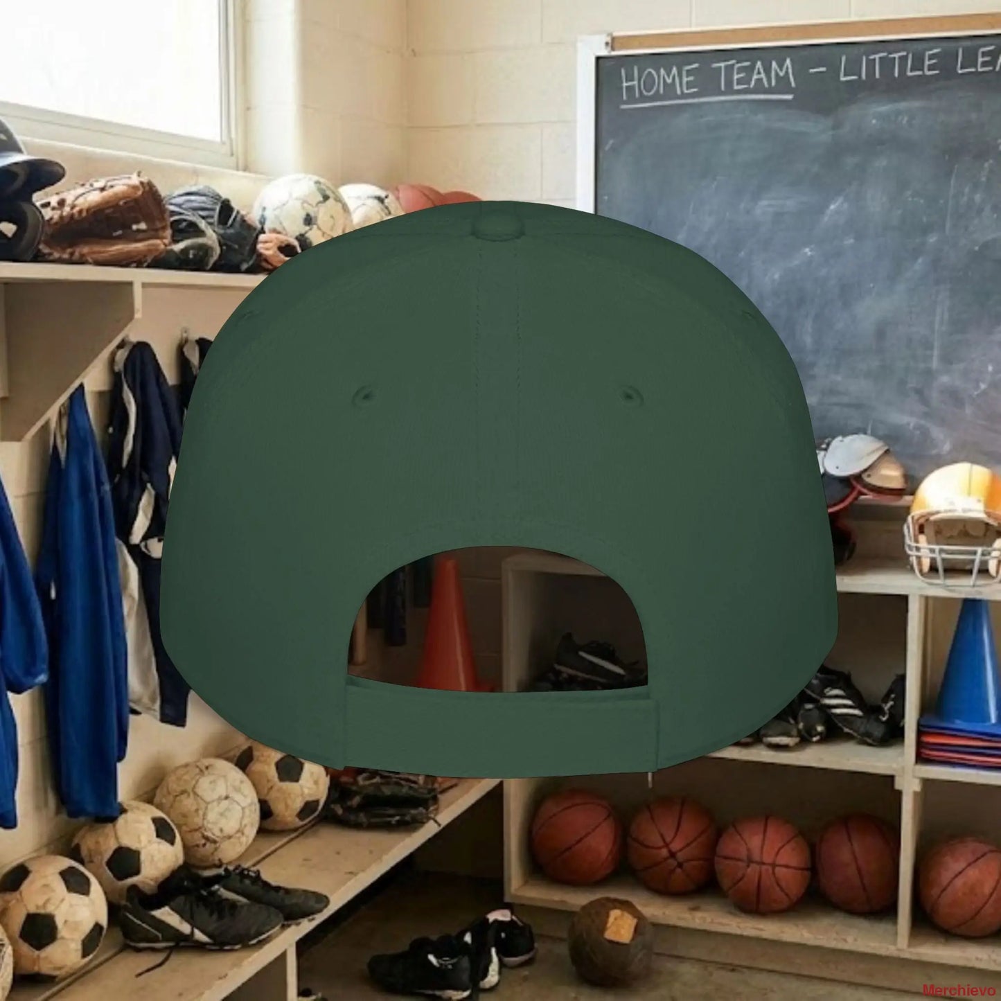 Custom Team White Text Baseball Cap – Low Profile Relaxed Fit – Youth & Adult Hats