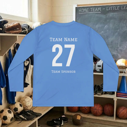 Custom Team Youth Long Sleeve T-Shirt – Center Chest Team Logo & Name