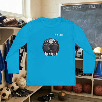 Custom Team Youth Long Sleeve T-Shirt – Center Chest Team Logo & Name