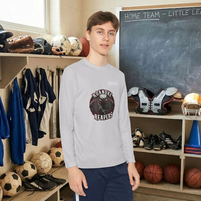 Custom Team Youth Long Sleeve T-Shirt – Center Chest Team Logo & Name