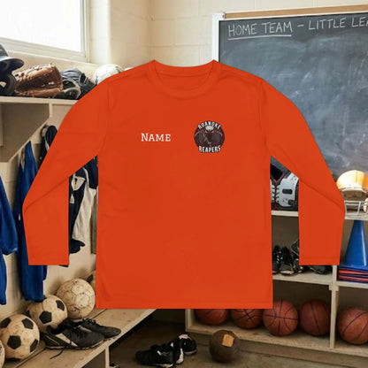 Custom Team Youth Long Sleeve T-Shirt – Left Chest Team Logo & Name