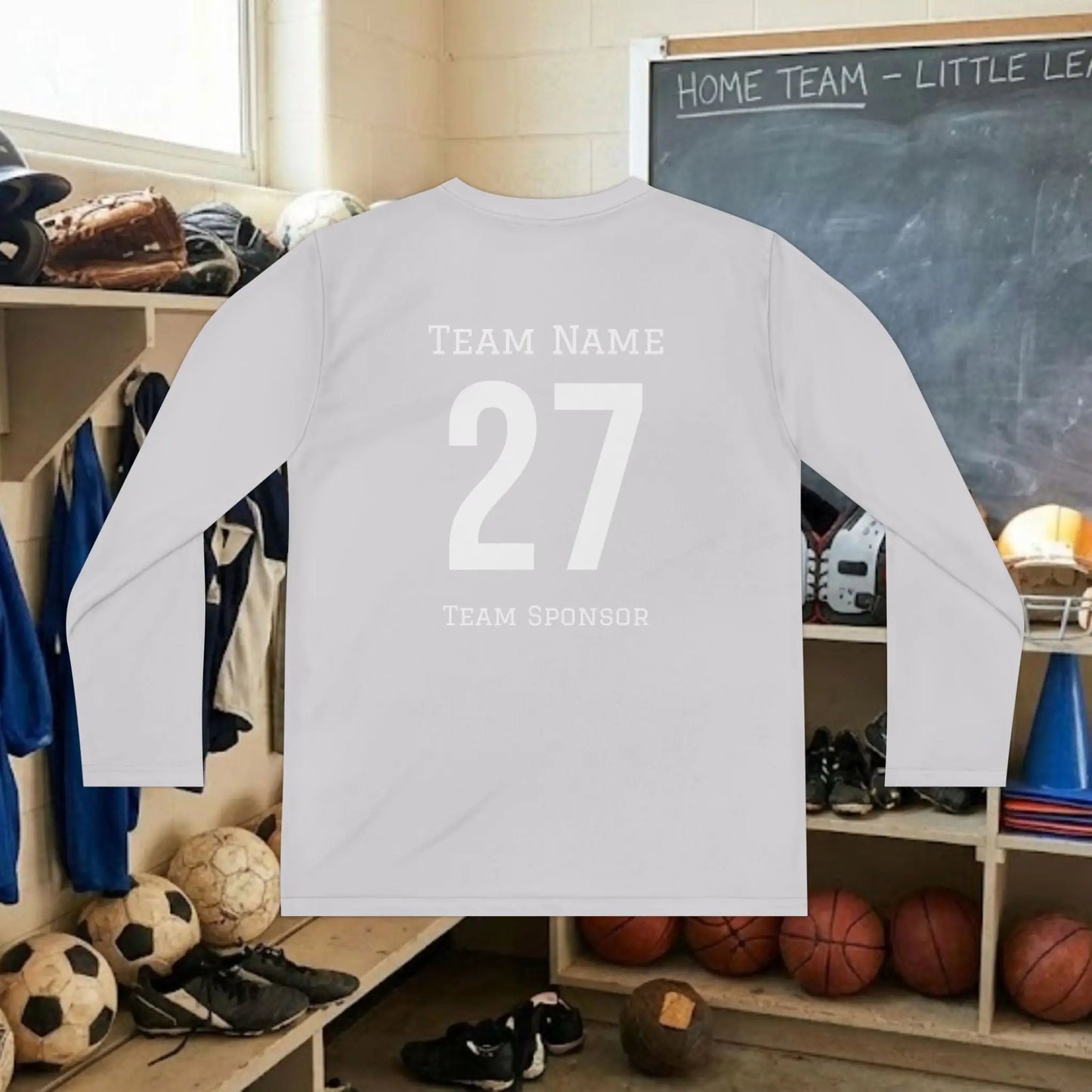Custom Team Youth Long Sleeve T-Shirt – Left Chest Team Logo & Name