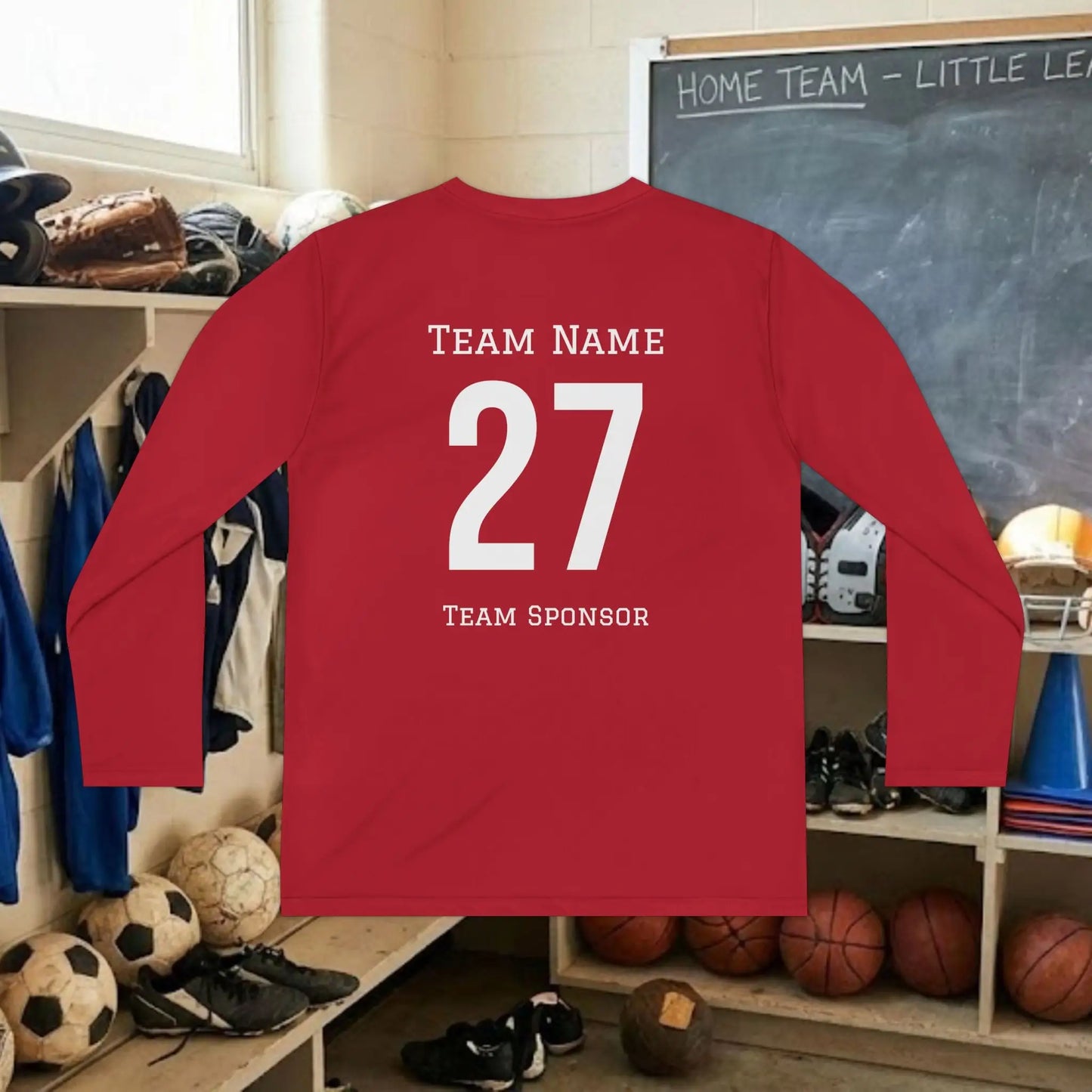 Custom Team Youth Long Sleeve T-Shirt – Left Chest Team Logo & Name