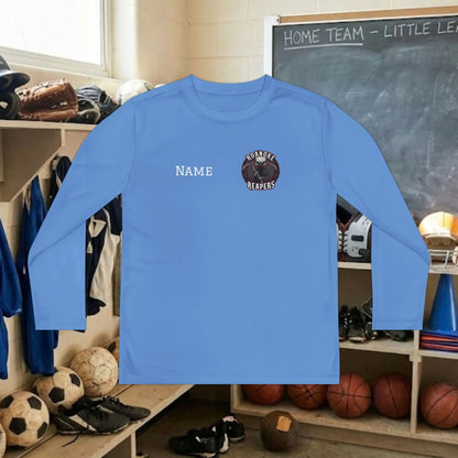 Custom Team Youth Long Sleeve T-Shirt – Left Chest Team Logo & Name