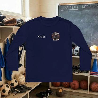 Custom Team Youth Long Sleeve T-Shirt – Left Chest Team Logo & Name