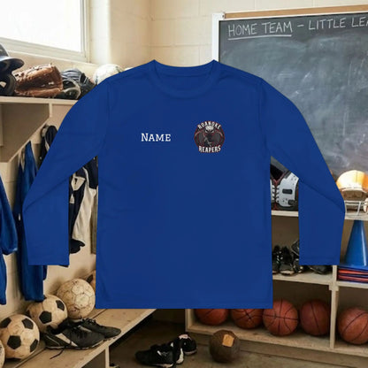 Custom Team Youth Long Sleeve T-Shirt – Left Chest Team Logo & Name