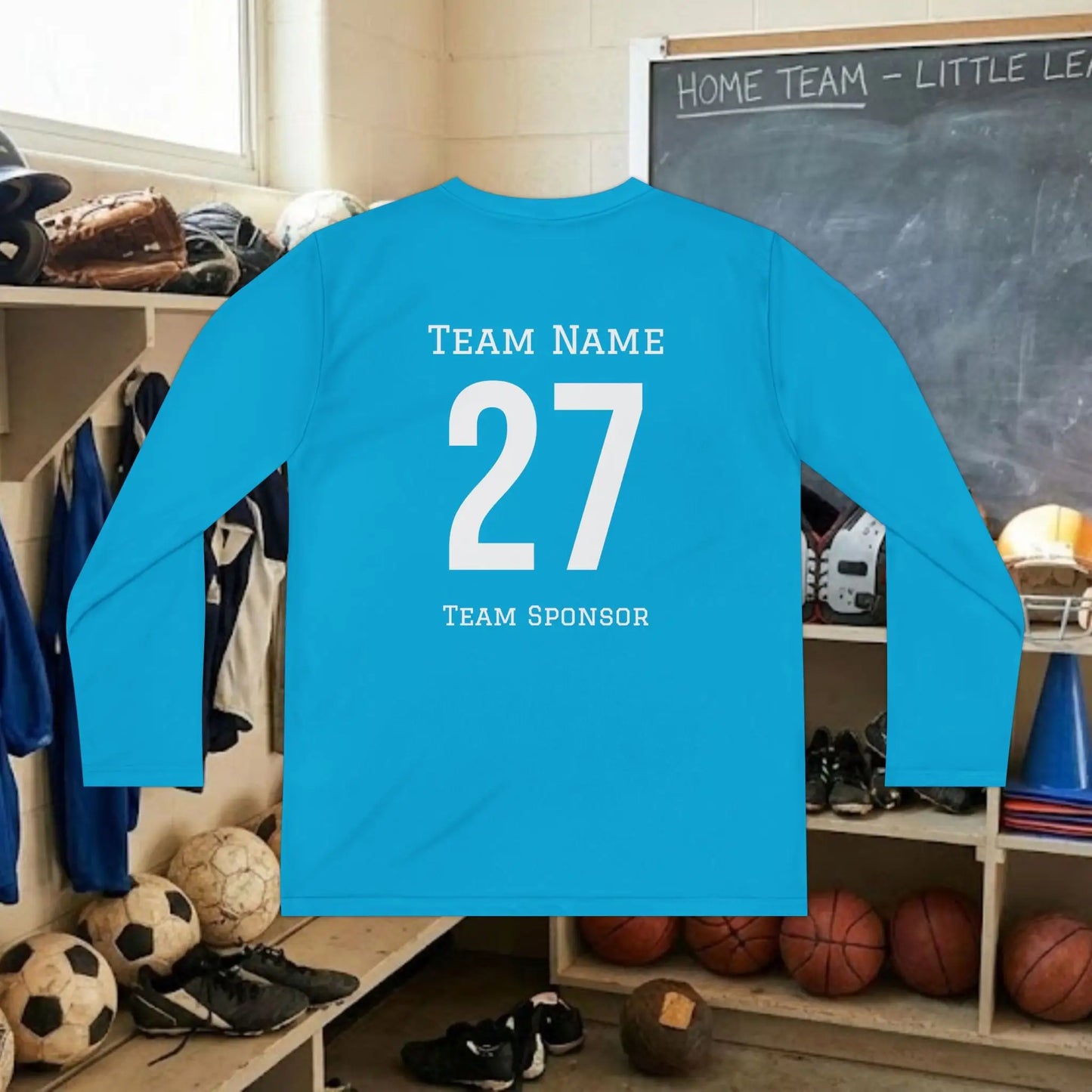 Custom Team Youth Long Sleeve T-Shirt – Left Chest Team Logo & Name