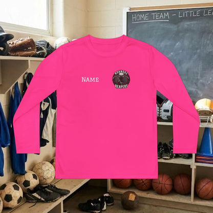 Custom Team Youth Long Sleeve T-Shirt – Left Chest Team Logo & Name