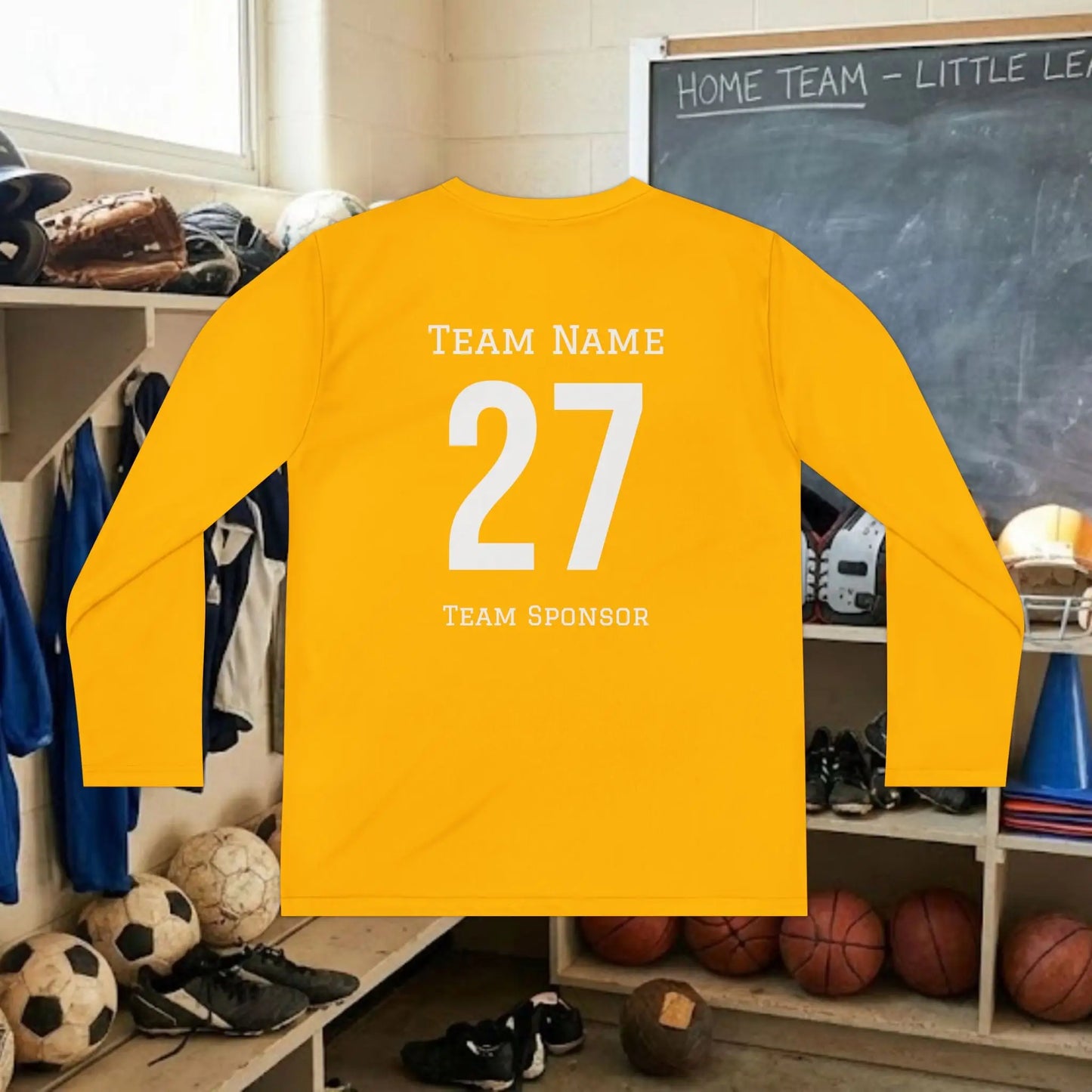 Custom Team Youth Long Sleeve T-Shirt – Left Chest Team Logo & Name