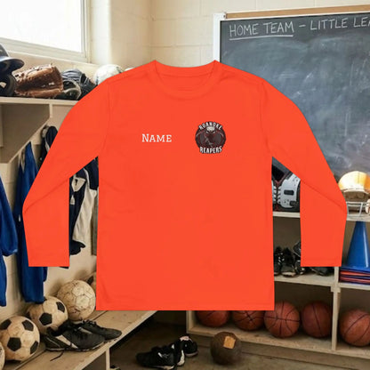 Custom Team Youth Long Sleeve T-Shirt – Left Chest Team Logo & Name
