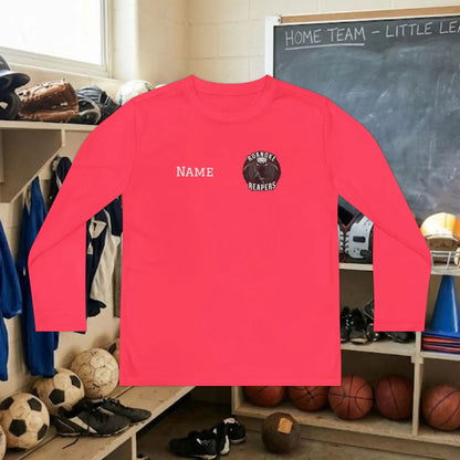 Custom Team Youth Long Sleeve T-Shirt – Left Chest Team Logo & Name