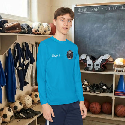 Custom Team Youth Long Sleeve T-Shirt – Left Chest Team Logo & Name