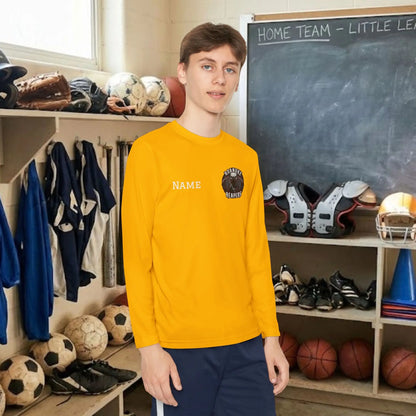 Custom Team Youth Long Sleeve T-Shirt – Left Chest Team Logo & Name