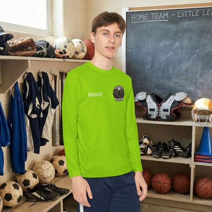 Custom Team Youth Long Sleeve T-Shirt – Left Chest Team Logo & Name