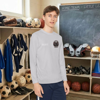 Custom Team Youth Long Sleeve T-Shirt – Left Chest Team Logo & Name