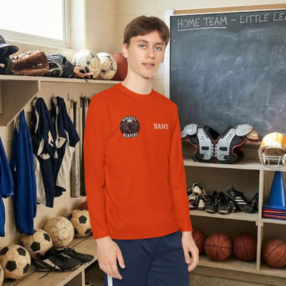 Custom Team Youth Long Sleeve T-Shirt – Right Chest Team Logo & Name