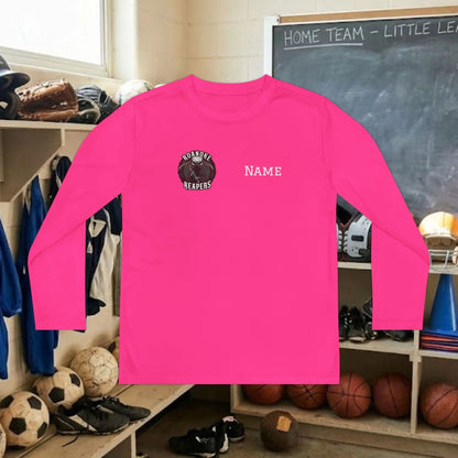 Custom Team Youth Long Sleeve T-Shirt – Right Chest Team Logo & Name